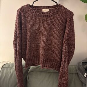 Cozy Brown Knit Sweater